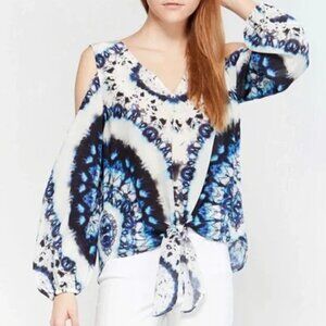 HALE BOB | Tie Dye Cold Shoulder Top Women’s Size Small